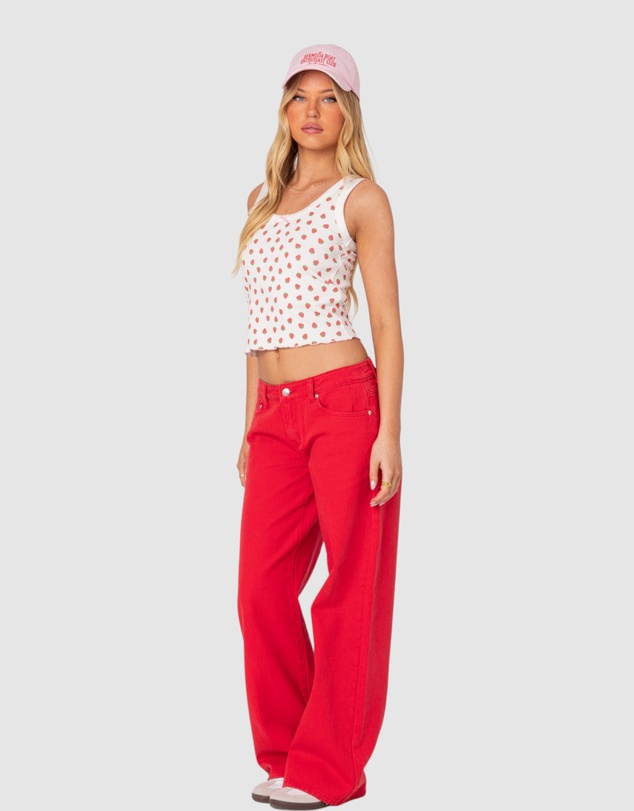 EDIKTED - Berry Cool Printed Tank Top