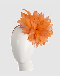 Max Alexander - Modern Flower Orange Racing Fascinator