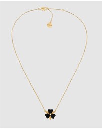 Furla - Flora Gold-Tone & Black Enamel Necklace
