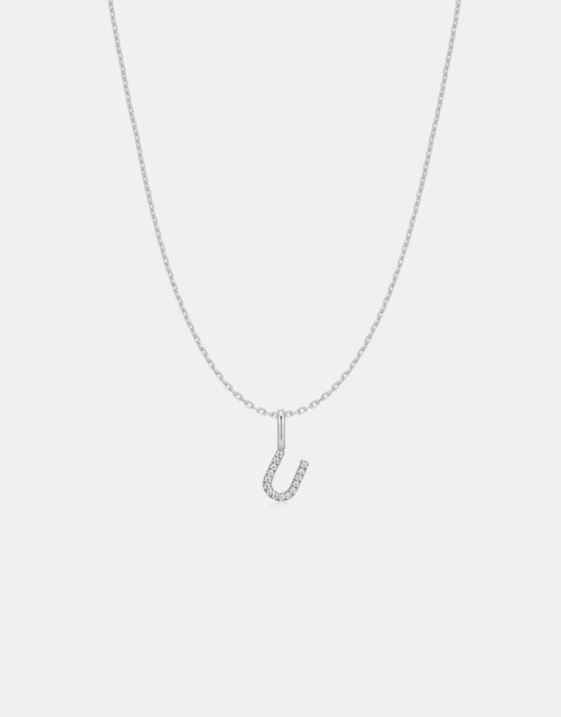 Ania Haie - Ania Haie Silver Letter U Initial Necklace