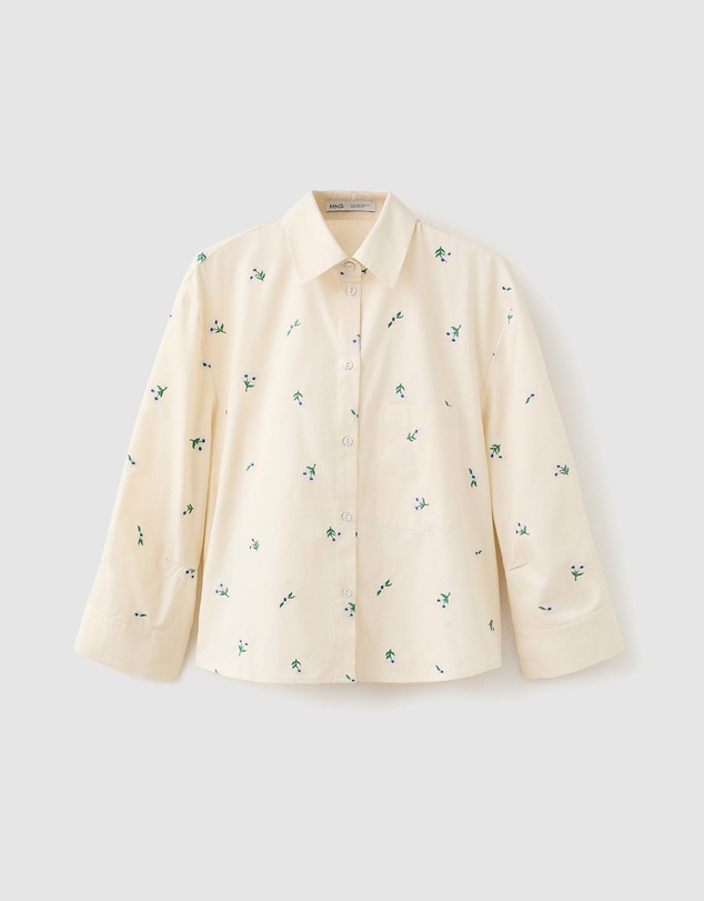 M.N.G - Embroidered Cotton Shirt