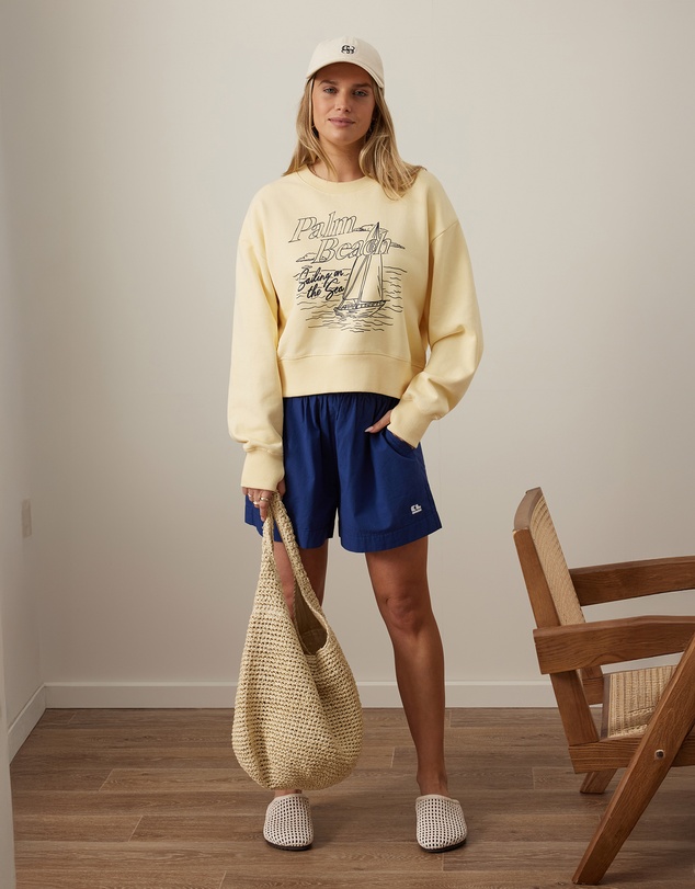 Ceres Life - Charlie Cropped Slouchy Crew