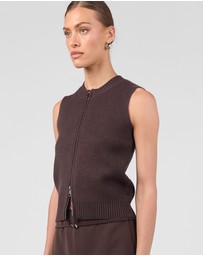 MVN - Taking Sides Zip Vest Top
