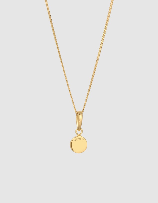 Elli Jewelry - Necklace Women Sunstone Orange 925 Sterling Silver Gold Plated
