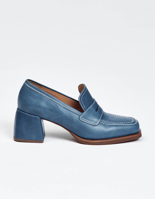 bul - Helmi Loafer Heel Blue