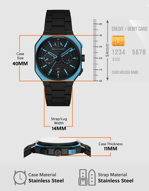 Armani Exchange - Black Chronograph Watch