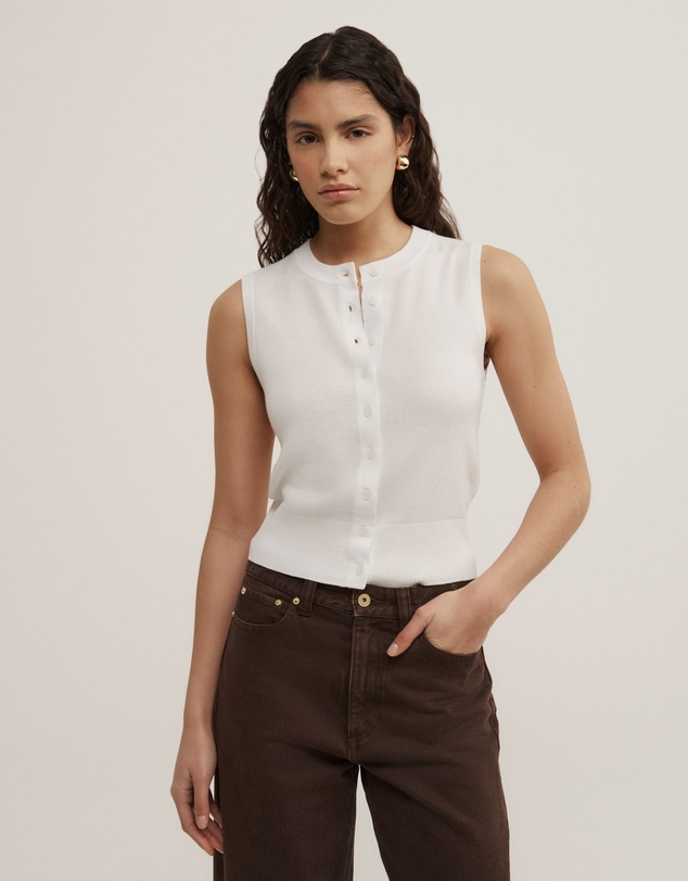 Witchery - Knit Button Tank