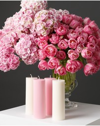 XRJ Celebrations - Pillar Pastel Pink Candle