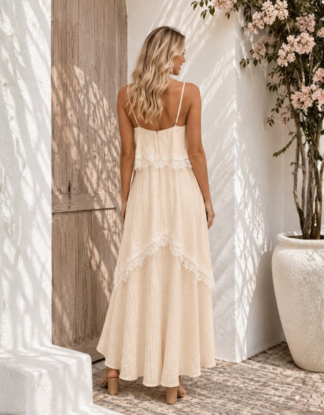 Esther & Co - Qiana Dress - Vanilla Romance