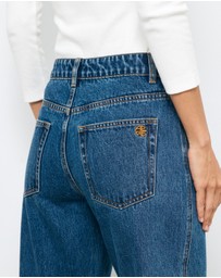 AERE - Mid Rise Curve Leg Jeans