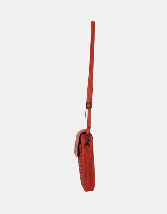 Pierre Cardin - Pierre Cardin Leather Woven Ladies Phone Bag