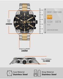 Diesel - Diesel Spiked Two Tone Watch DZ4627