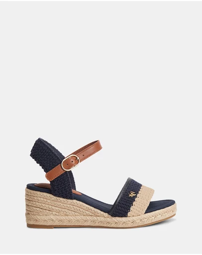 Tommy Hilfiger - Eileen Mid Crochet Wedge Espadrilles - Women's