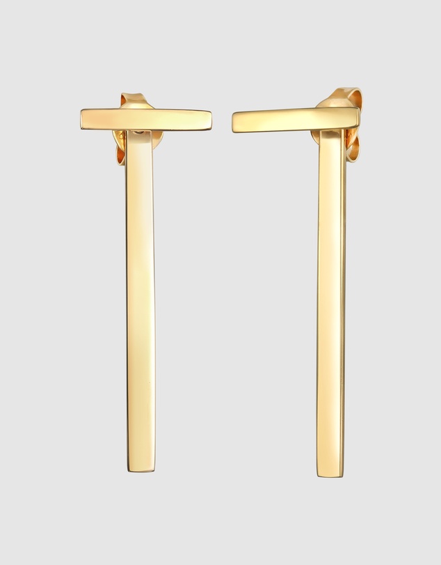 Elli Jewelry - Rod Stud Earrings in Gold-Plated 925 Silver