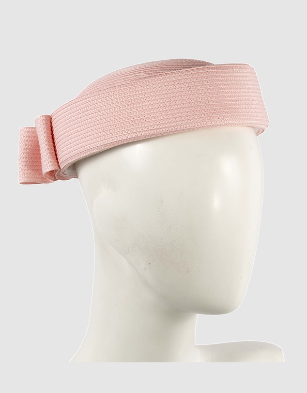 Max Alexander - Pink Braid Pillbox Hat