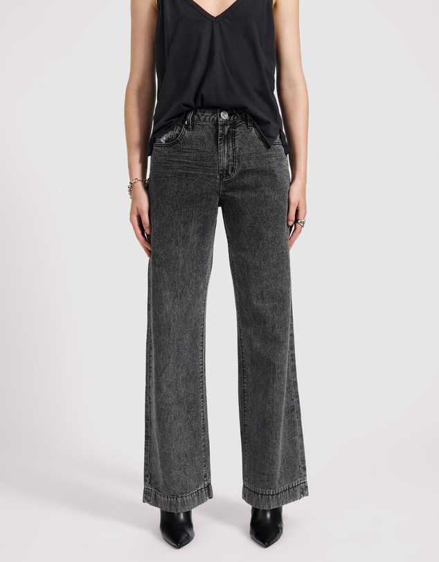 ONE TEASPOON - Jackson Mid Waist Wide Leg Denim Jeans