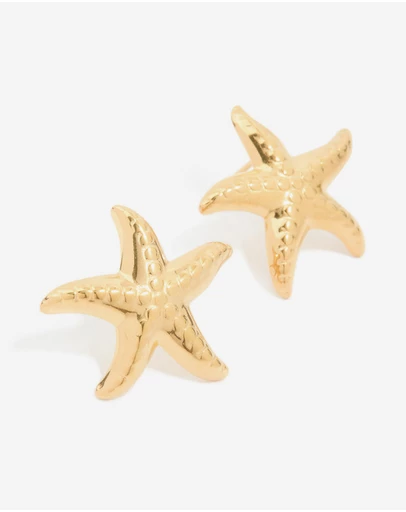 Lovisa - Waterproof Gold Plated Stainless Steel Dancing Starfish Stud Earrings