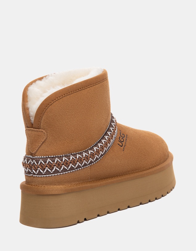 EVERAU - Australian Shepherd Ugg Fayle Platform Cow Suede Upper UGG Boots