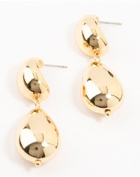 Lovisa - Gold Plated Double Bubble Drop Earrings