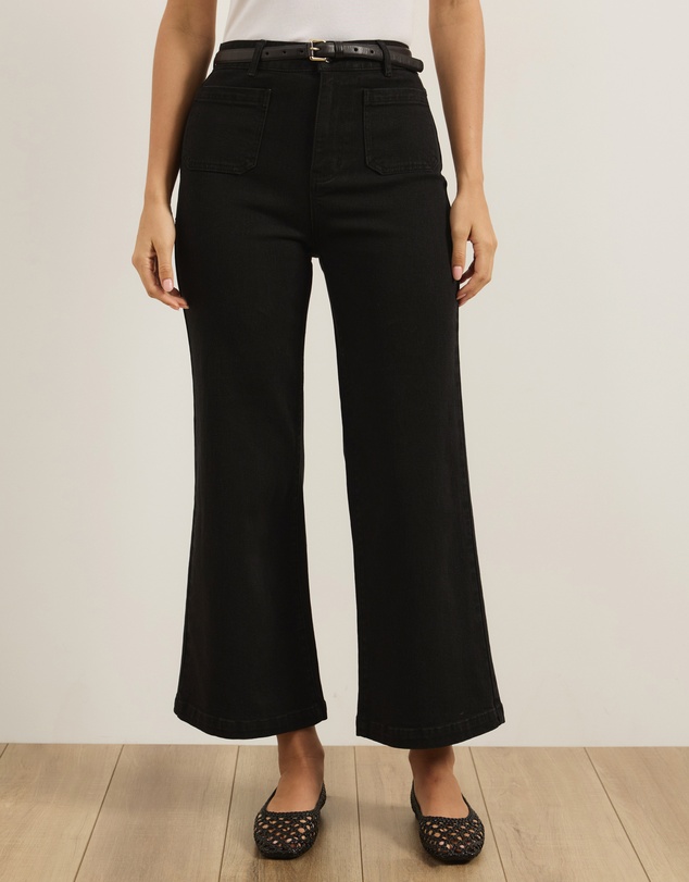 Atmos&Here - Luella High Rise Crop Flare Jeans