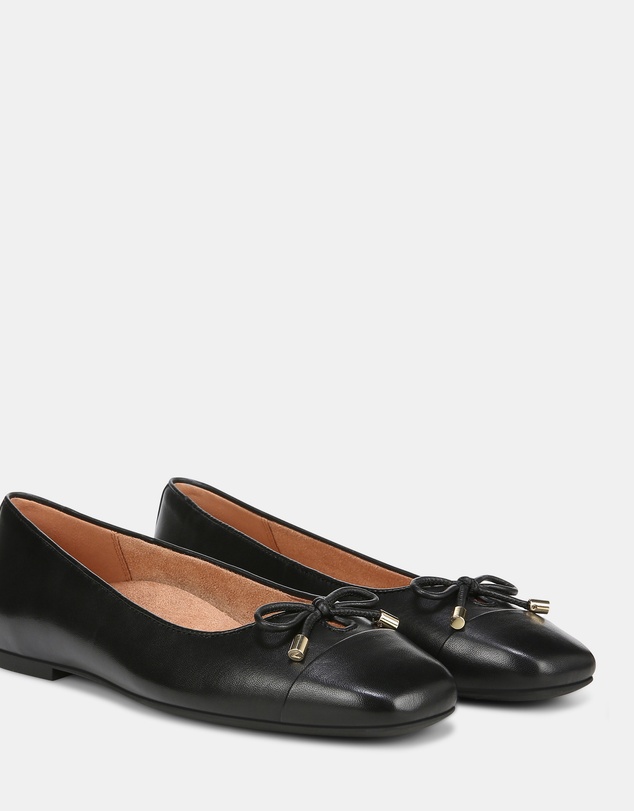 Vionic - Klara Ballet Flat - Black Leather