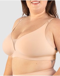 B Free Intimate Apparel - Invisible Mesh Comfort Padded Bra (C-D-DD-E-F-G) Cup