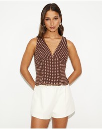 Dazie - Lottie Polka Dot Top