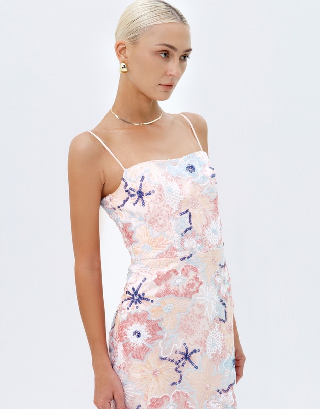 JUSTIN TONG - Jessica Beaded Midi Dress
