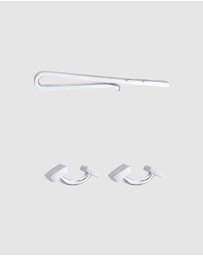 Kuzzoi - ICONIC EXCLUSIVE - Jewelry Set Men Set Business Cufflinks Tie Pin in 925 sterling silver