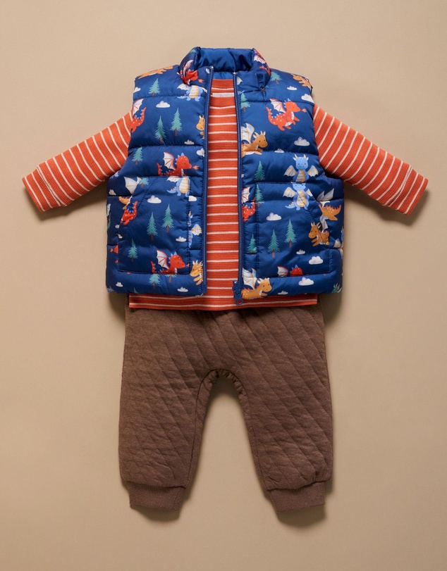 Purebaby - Reversible Puffer Vest -Kids-Babies