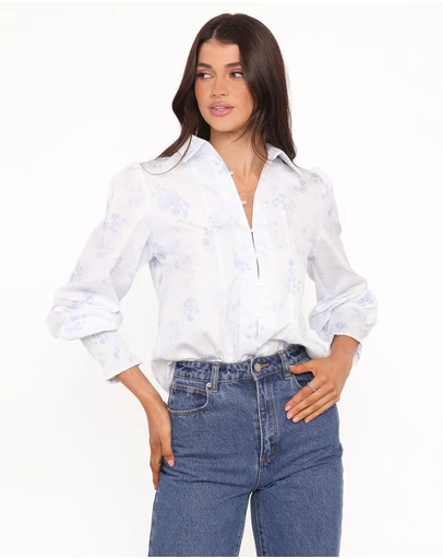 Petal & Pup - Parsons Blouse - Blue Floral
