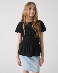 Decjuba Kids - Smocked Detail Tee - Kids-Teens