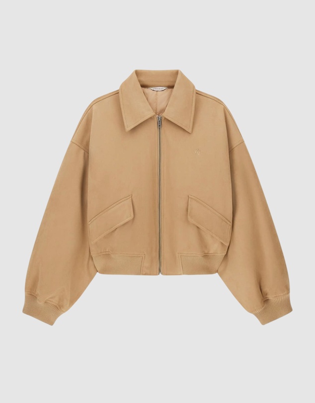 GUESS - GUESS JEANS Faux Suede Bomber Jacket