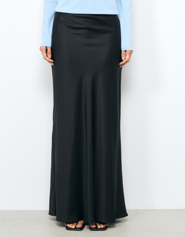 AERE - Bias Maxi Satin Skirt