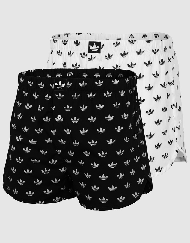 adidas Originals - 2 Pack Comfort Core Cotton Icon Woven Boxer Underwear