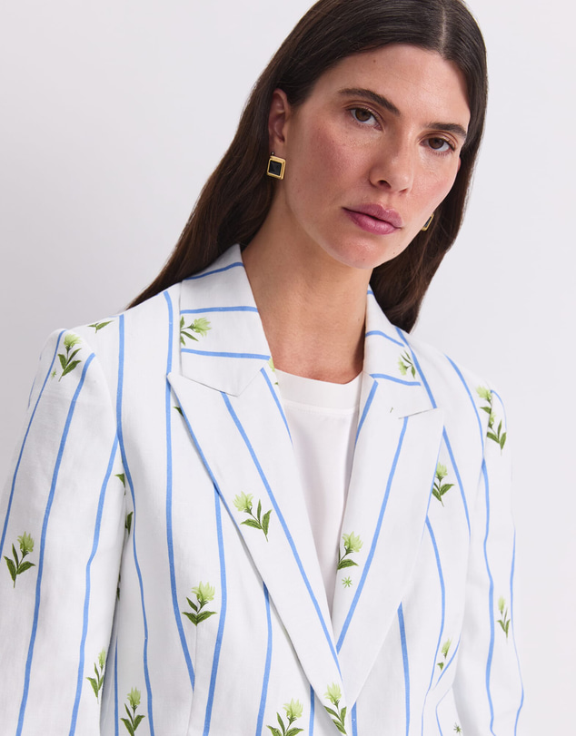 Sportscraft - Hampton Stripe Linen Blazer