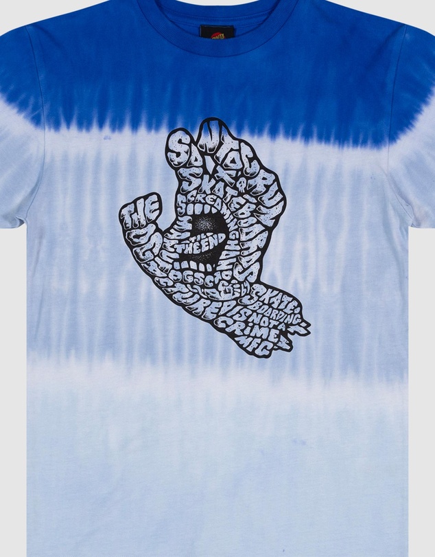 Santa Cruz - Letter Hand Mono Front Short Sleeve - Teens