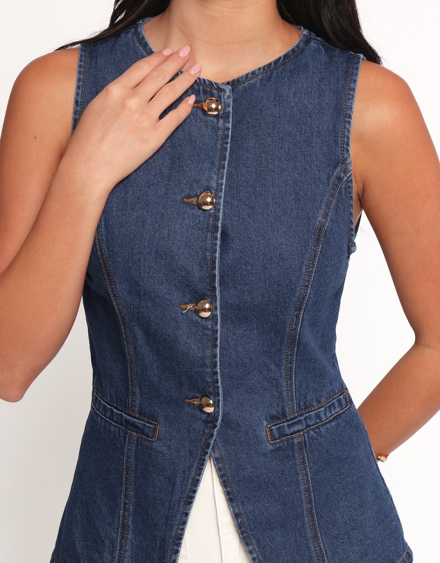 Petal & Pup - Nessa Denim Vest - Blue
