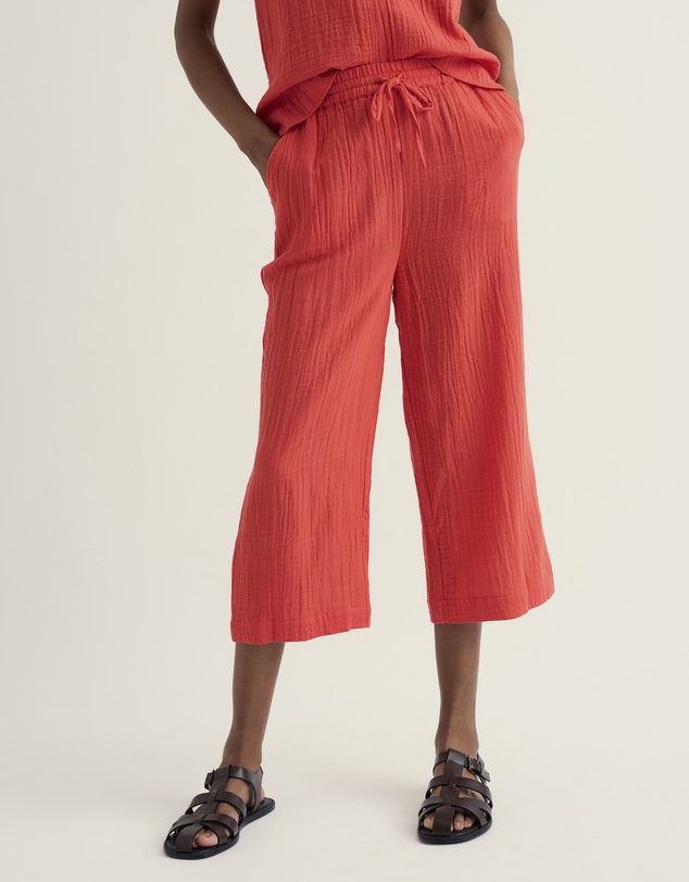 Seasalt - Tide Flow Double Gauze Crops in GOTS Organic Cotton