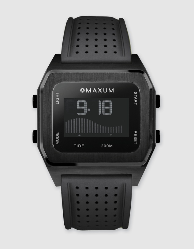 Maxum - Raglan Tide Watch - Black Silicone Strap