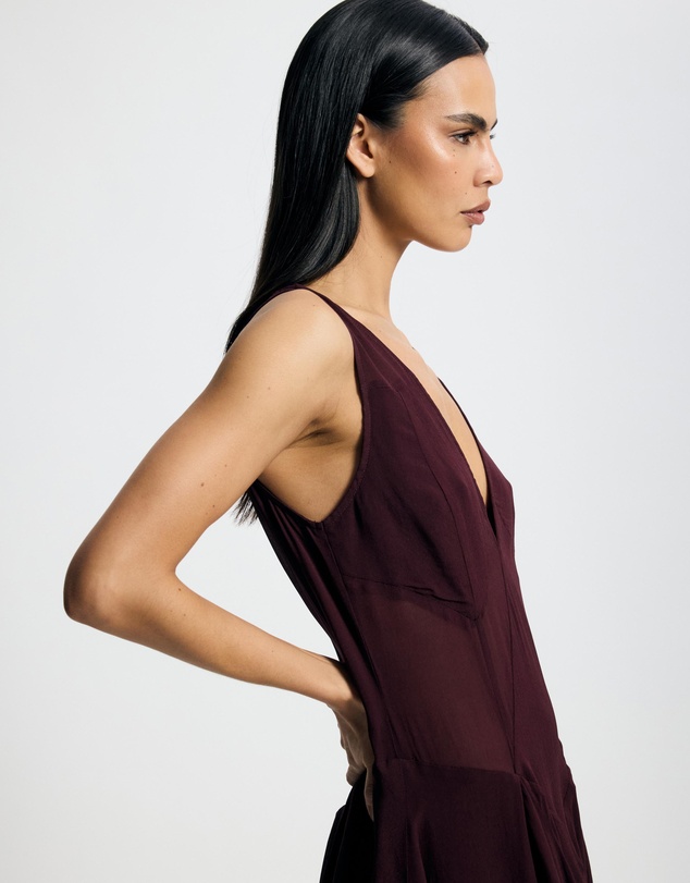 Lover - Priya Deep V Contrast Mini Dress