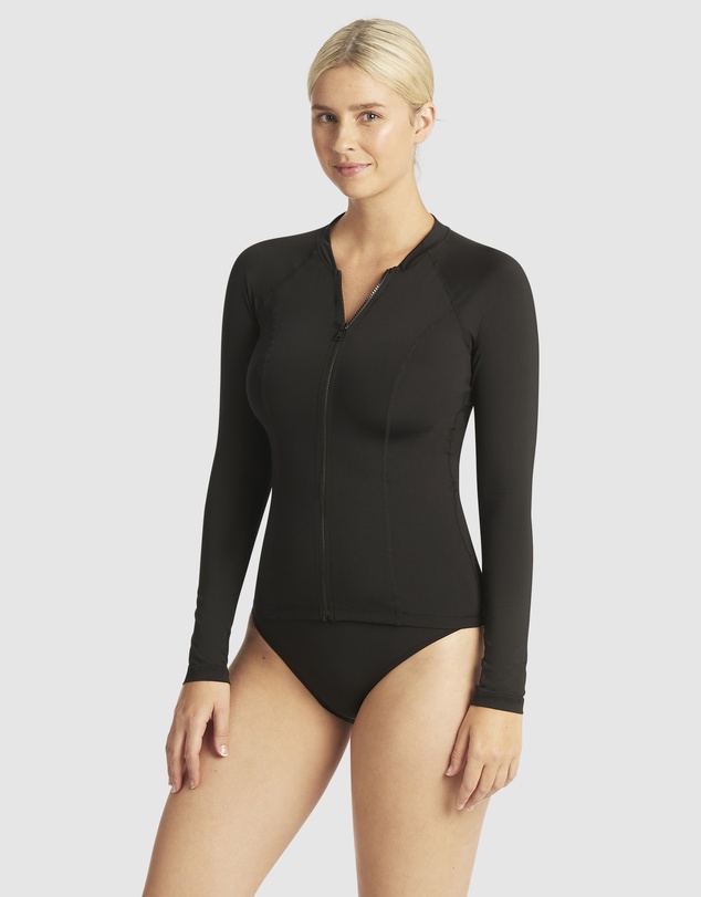 Sea Level Australia - Essentials Long Sleeve Rash Vest - Full Zipper