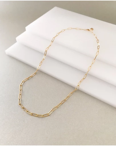 Wanderlust + Co - Harper Chain Link Gold Necklace