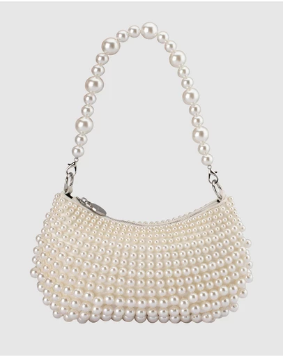 Olga Berg - Pia Pearl Croissant Bag