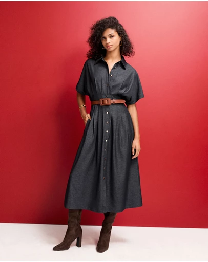 Forcast - Gilda Pleat Waist Dress