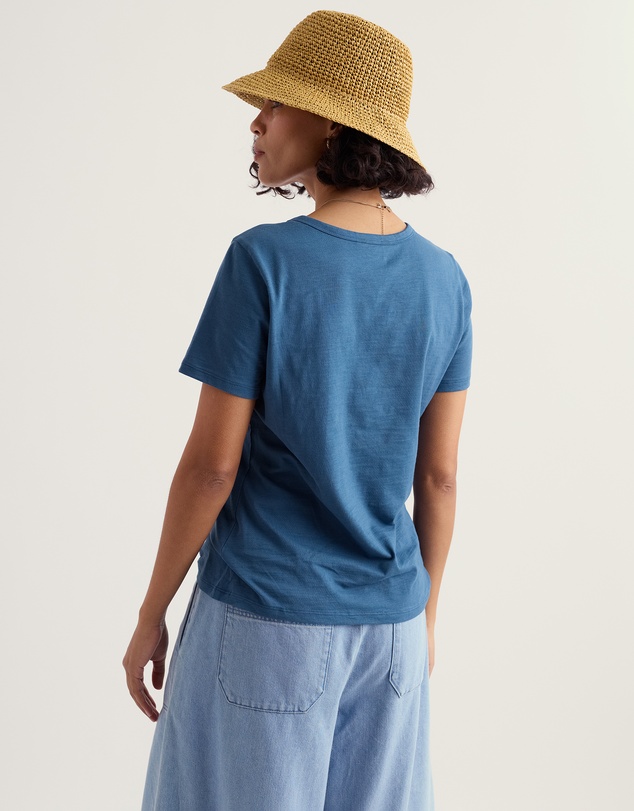 Seasalt - Seasalt Cornwall Blue Printing Ink Organic Cotton T-shirt