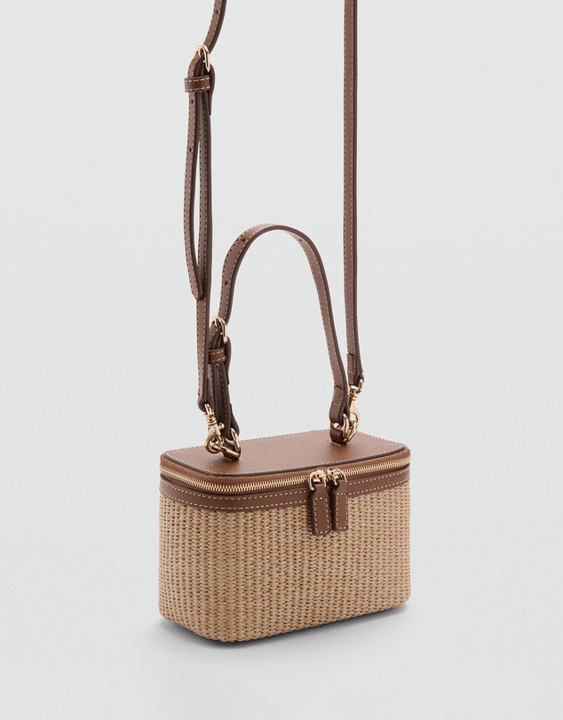 M.N.G - Natural Fibre Toiletry Bag with Zip