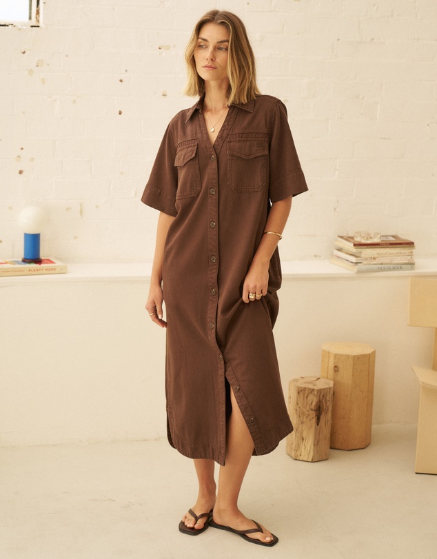 Ceres Life - Sloane Short Sleeve Midi Dress