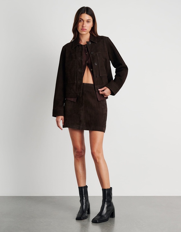 Jag - Ophelia Suede Mini Skirt