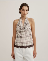 Witchery - Check Cowl Top